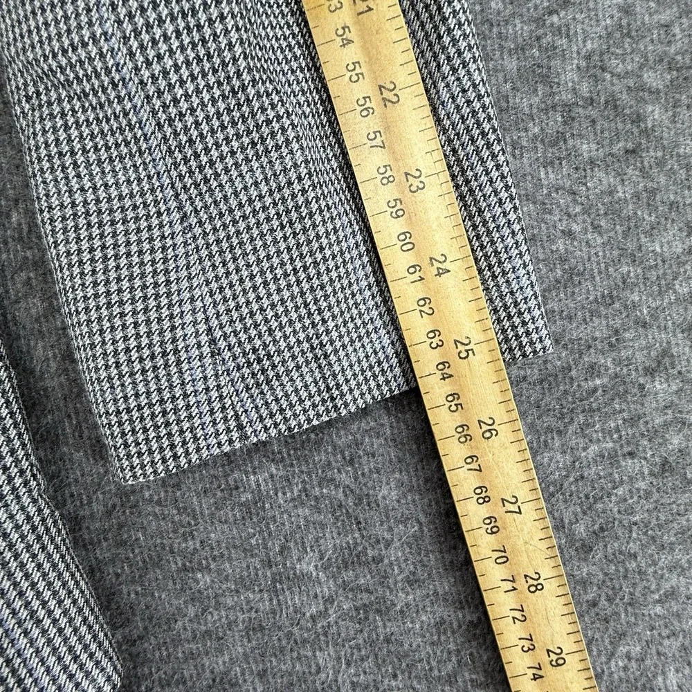 Ralph Lauren Sport‎ Jacket Mens 42L Wool Silk Cashmere Black Gray Micro Plaid
